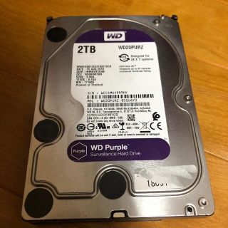 中古 WD Purple WD20PURZ 2TB HDD (PCパーツ)