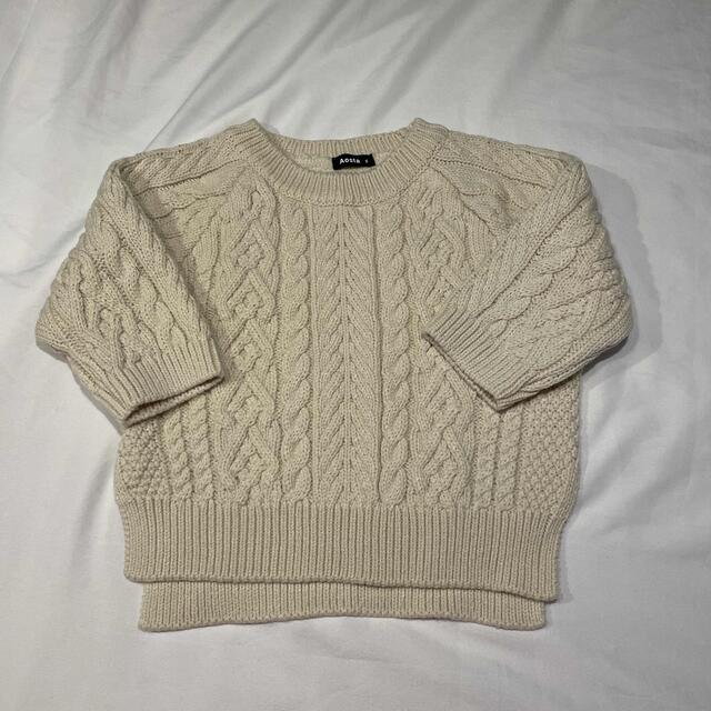 こどもビームス(コドモビームス)のaosta 韓国子供服 twist knit 80～ 100size キッズ/ベビー/マタニティのベビー服(~85cm)(ニット/セーター)の商品写真