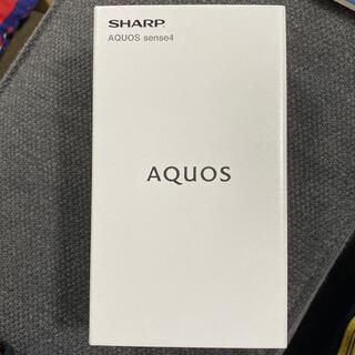アクオス(AQUOS)の【新品未開封】SHARP AQUOS sense4 SH-M15 シルバー(スマートフォン本体)