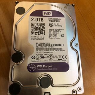 中古 WD Purple WD20PURX 2TB HDD(PCパーツ)