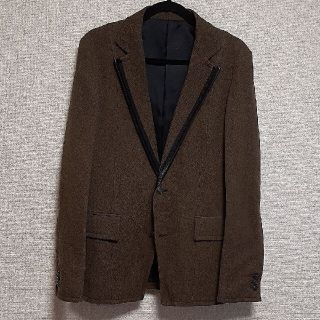 ゴーサンゴーイチプールオム(5351 POUR LES HOMMES)の5351プールオム　メンズジャケット　カーキ×黒(テーラードジャケット)