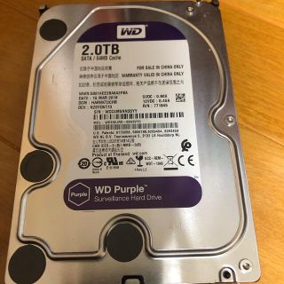 中古 WD Purple WD20EJRX 2TB HDD(PCパーツ)