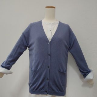 ジルサンダー(Jil Sander)の未使用JIL SANDER NAVYシルクcashmereカーディガン(カーディガン)