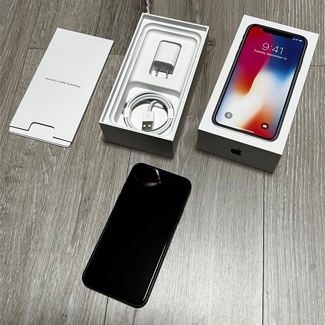 iPhone x  スペースグレイ 256GB SIMロック解除済