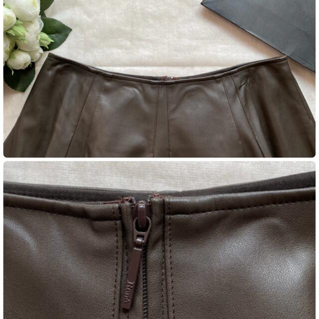 René(ルネ)の紙タグあり✨Reneフェイクレザースカート  レディースのスカート(ひざ丈スカート)の商品写真