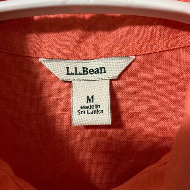 L.L.Bean(エルエルビーン)のお値下げしました！LL BEAN   サイズ M  リネン100% 麻　オレンジ レディースのトップス(シャツ/ブラウス(長袖/七分))の商品写真