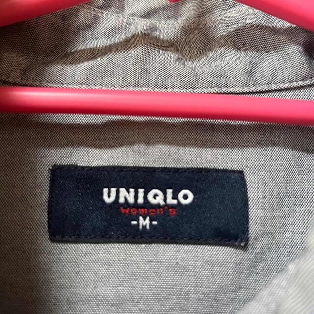 UNIQLO(ユニクロ)の長袖シャツ　レディースMサイズ　UNIQLO  グレー レディースのトップス(シャツ/ブラウス(長袖/七分))の商品写真