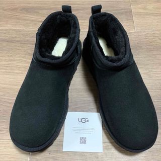 アグ(UGG)の新品未使用！正規品 UGGムートンブーツクラシックウルトラミニ　ブラック26cm(ブーツ)