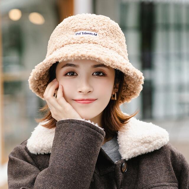 素敵でユニークな バケットハット ボア モコモコ 秋 冬 キャメル帽子 男女兼用 ふわふわ バケットハット ボア モコモコ 秋 冬 キャメル帽子 男女兼用 ふわふわ
