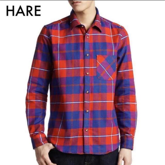 HARE(ハレ)のHARE 起毛ソフトネル チェックシャツ L メンズのトップス(シャツ)の商品写真