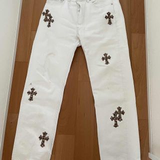 クロムハーツ(Chrome Hearts)のクロムハーツ x リーヴァイス レオパード クロスパッチ デニム 31(デニム/ジーンズ)