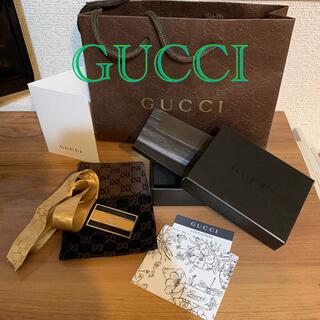 グッチ(Gucci)のGUCCI マネークリップ　ショッパー、箱付き、メッセージカード、リボン付き(マネークリップ)