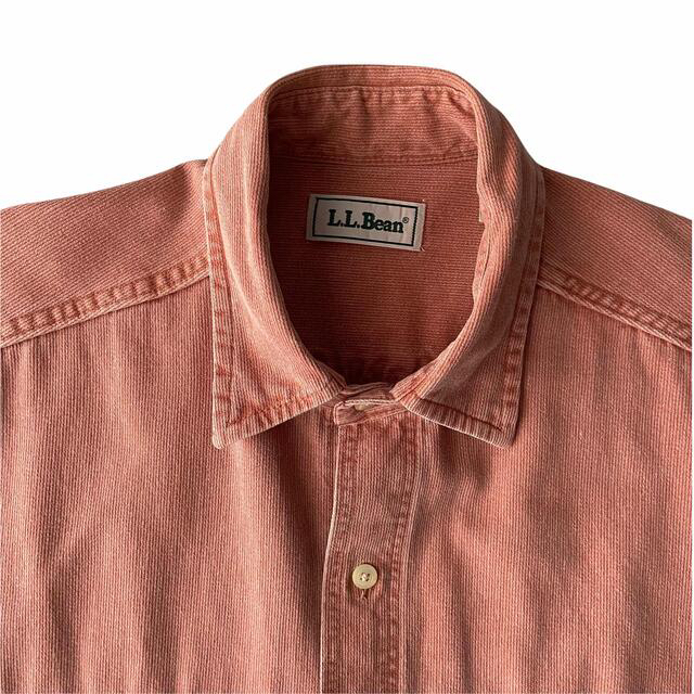 L.L.Bean(エルエルビーン)の【レアカラー】90s USA製 L.L. Bean コーデュロイシャツ オレンジ メンズのトップス(シャツ)の商品写真