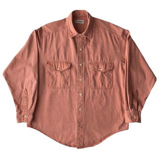 エルエルビーン(L.L.Bean)の【レアカラー】90s USA製 L.L. Bean コーデュロイシャツ オレンジ(シャツ)