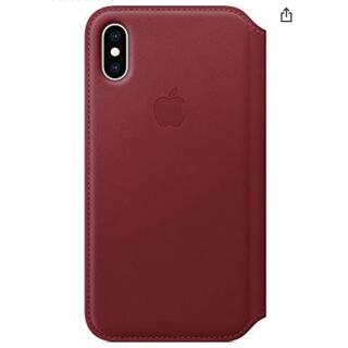 アップル(Apple)の純正　iPhone X XS レザーフォリオ　Product Red(iPhoneケース)