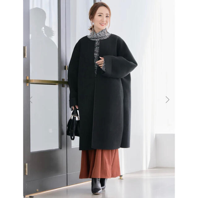 新品タグ付き　S Max Mara ボンディング　コート黒