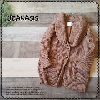 ジーナシス(JEANASIS)のJEANASIS●ウールブレンド♪ざっくり編み肉厚コクーンシルエットニットコート(ニットコート)