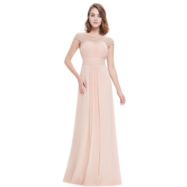 asos(エイソス)のEver Pretty ロングドレス　ベージュピンク レディースのフォーマル/ドレス(ロングドレス)の商品写真