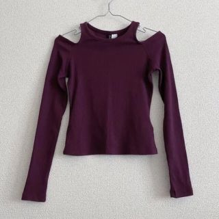 エイチアンドエム(H&M)の専用☆ H&M 肩あき リブロンT ボルドー(Tシャツ(長袖/七分))