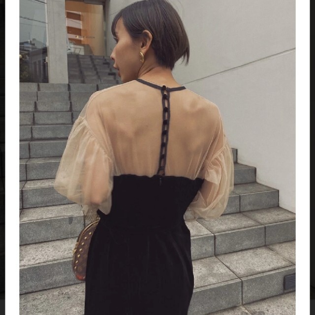☆希少☆TULLE SLEEVE TIGHT DRESS ☆希少☆TULLE SLEEVE TIGHT DRESS