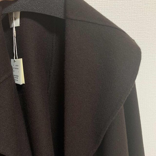 Irregular hem Cape Coat dark brown レディースのジャケット/アウター(ポンチョ)の商品写真