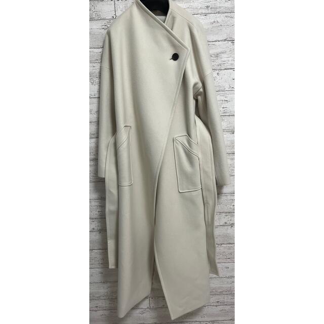 L’Or Wide Lapel Long Coat  アイボリー