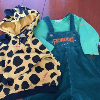 FIORUICCI サイズ95  Tシャツ、パーカー、オーバーオール3点セット(パンツ/スパッツ)