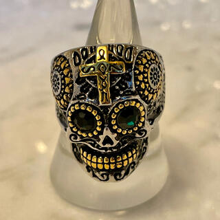 Mexico scull ring vintage silver US 9(リング(指輪))