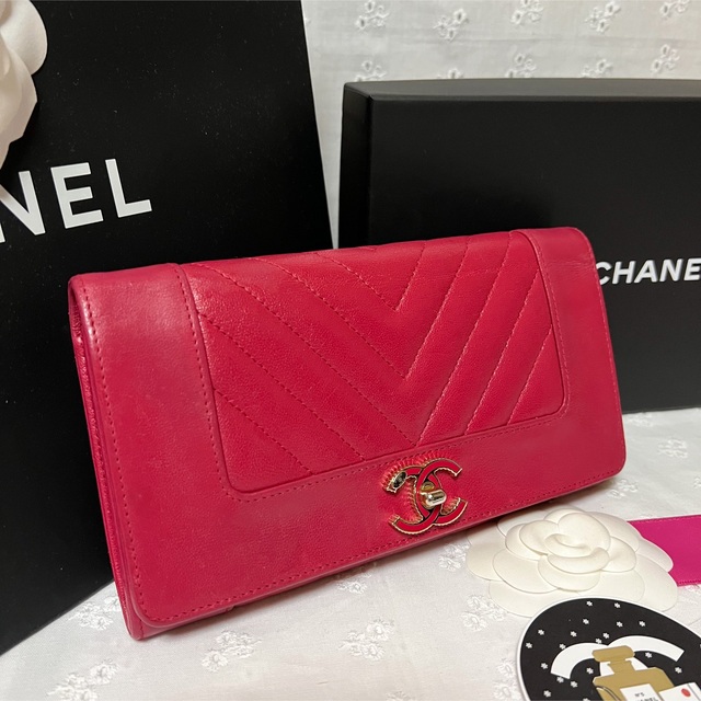 【専用】CHANEL シャネル マドモアゼル Vステッチ シェブロン 長財布