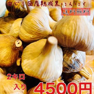 青森県産福地ホワイト玉　安心！国産熟成黒ニンニク　黒にんにく(野菜)