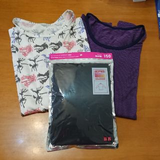 ユニクロ(UNIQLO)のUNIQLO  ヒートテック ３枚セット 150(下着)