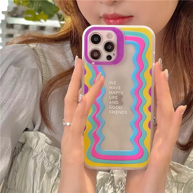 PECO CLUB(ペコクラブ)のiPhoneケース カラフル うさぎ ぬいぐるみ ディズニー ピンクチェック スマホ/家電/カメラのスマホアクセサリー(iPhoneケース)の商品写真