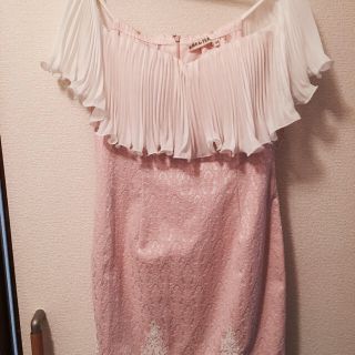 ドレス屋購入💟未使用オフショルドレスXL(ミニドレス)