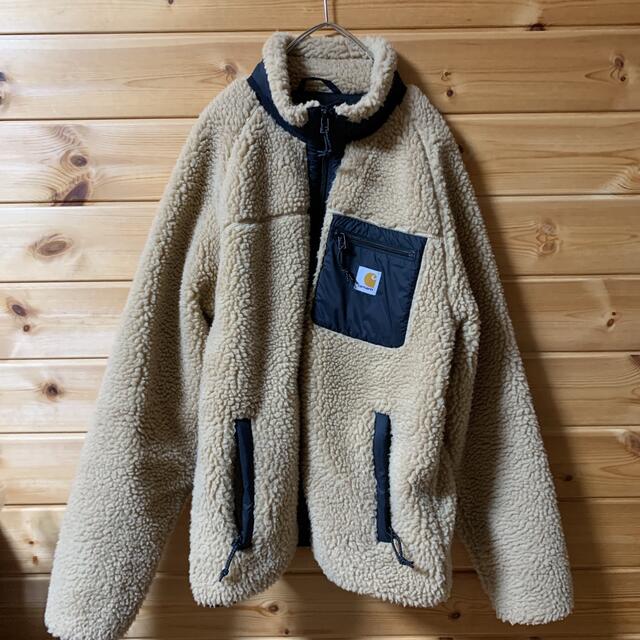 【ホワイト】 Carhartt ボア フリース ジャケット カーハート 希少 ホワイト