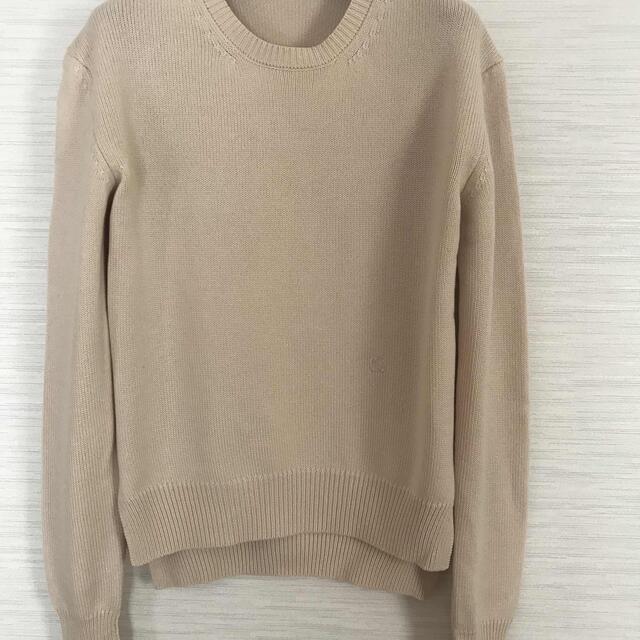 セリーヌ刺繍ニット セーター ブレスレット金チェーン柄ワニ鰐クロコ白