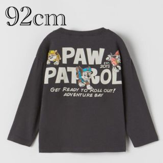 ザラキッズ(ZARA KIDS)の《新作》新品　パウパトロール　長袖　Tシャツ　1歳半-2歳　92cm(Tシャツ/カットソー)