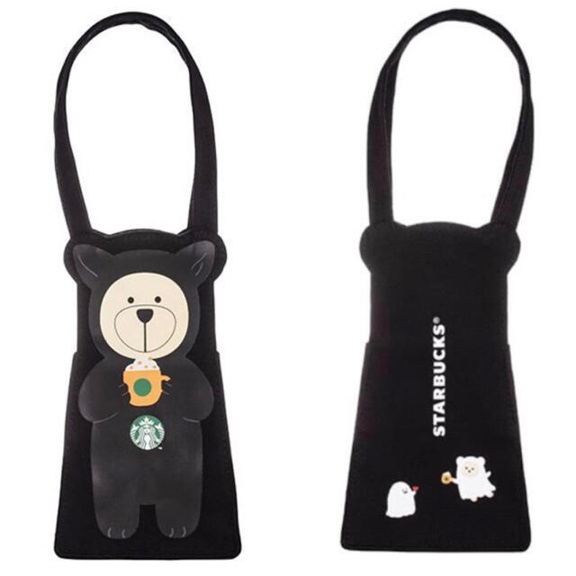 Starbucks Coffee(スターバックスコーヒー)の台湾 スターバックス 黒猫 ベアリスタ ドリンクホルダー お化け パンプキン レディースのバッグ(エコバッグ)の商品写真