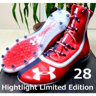 アンダーアーマー(UNDER ARMOUR)の28 アンダーアーマー アメフト用 スパイク HIGHT LIGHT US限定(アメリカンフットボール)