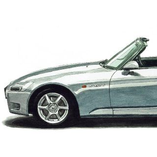 NC-1171 HONDA S2000限定版画直筆サイン額装●作家平右ヱ門