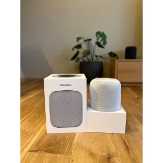 アップル(Apple)の美品　HomePod ホワイト(スピーカー)