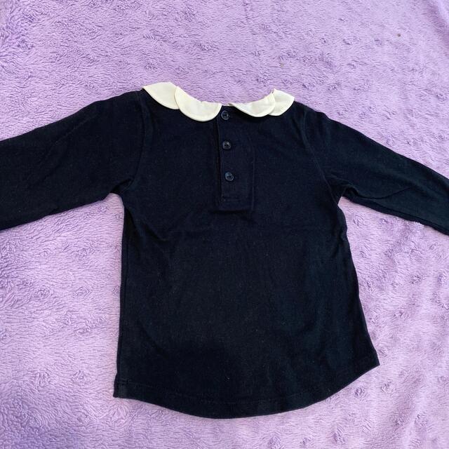 petit main(プティマイン)のお花襟ロンT キッズ/ベビー/マタニティのキッズ服女の子用(90cm~)(Tシャツ/カットソー)の商品写真