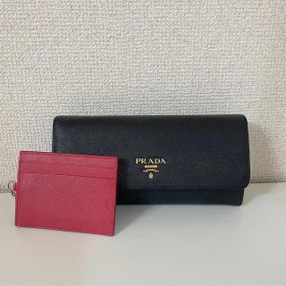 プラダ(PRADA)のPRADA  サフィアーノ　長財布　パスケース付(財布)