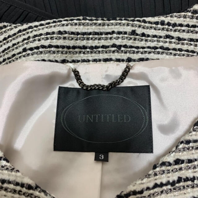 UNTITLED(アンタイトル)のさち♡様専用　アンタイトル　ツイードジャケット×フレアスカート 定価約5万円 レディースのフォーマル/ドレス(スーツ)の商品写真