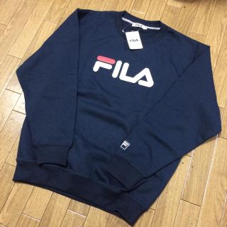 フィラ(FILA)の限定1枚‼️LL フィラ FILA スウェット ネイビー 裏起毛 デカロゴ(スウェット)