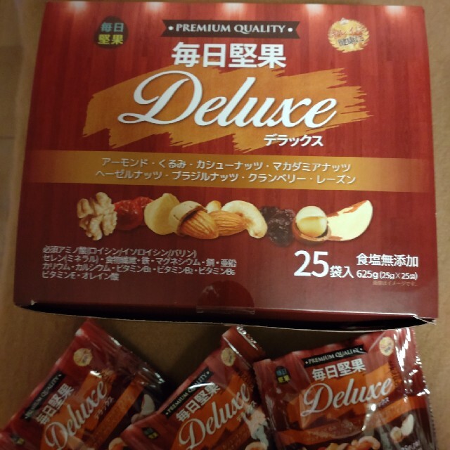 ☆激安☆❤️毎日堅果デラックス25個✕1箱 おまけ付き❤️ 食品/飲料/酒の健康食品(その他)の商品写真