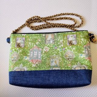 ショルダーバッグ　ポシェット　ハンドメイド　ストラップ付　サコッシュ　ユキエモン(バッグ)