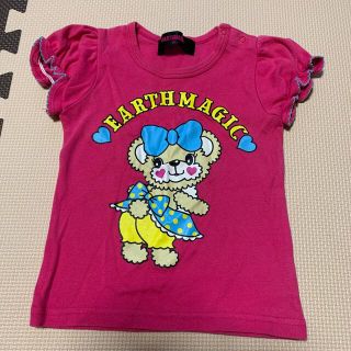 アースマジック(EARTHMAGIC)のアースマジック　90㌢　Tシャツ　ピンク(Tシャツ/カットソー)