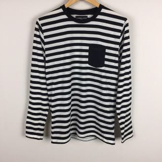 ナンバーナイン(NUMBER (N)INE)の美品 ナンバーナイン 長袖Tシャツ ボーダー サイズM(Tシャツ/カットソー(七分/長袖))