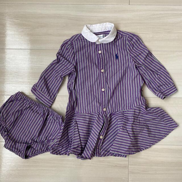 Ralph Lauren(ラルフローレン)のラルフローレン シャツワンピース キッズ/ベビー/マタニティのベビー服(~85cm)(ワンピース)の商品写真