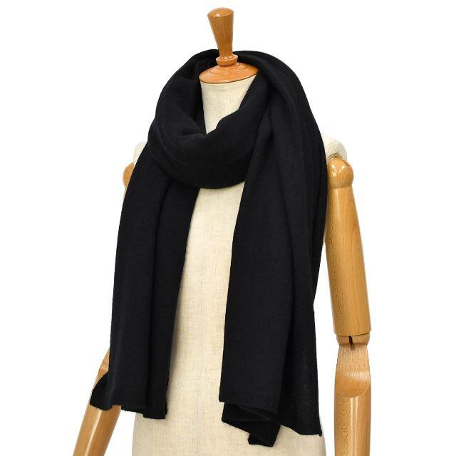 ジョンストンズ☆カシミアニットストール☆Johnstons☆ブラック ジョンストンズ☆カシミアニットストール☆Johnstons☆ブラック